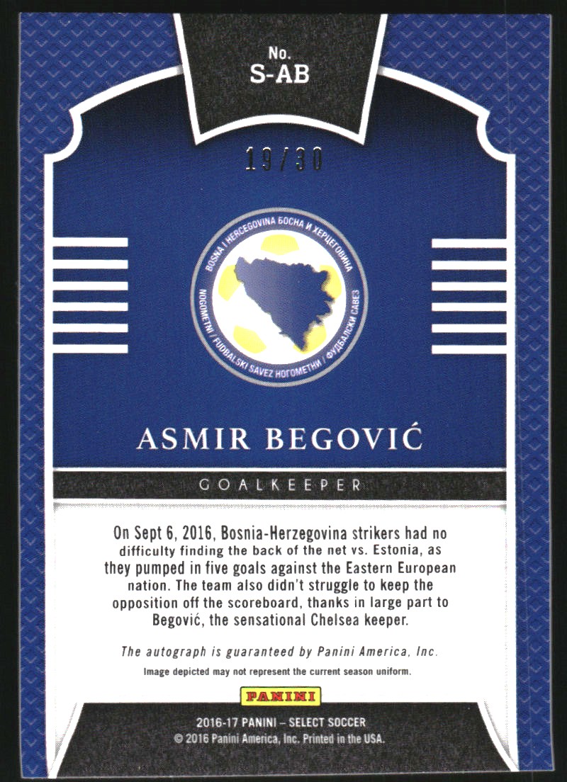 2016-17 Select Signatures Tie Dye #45 Asmir Begovic/30 back image