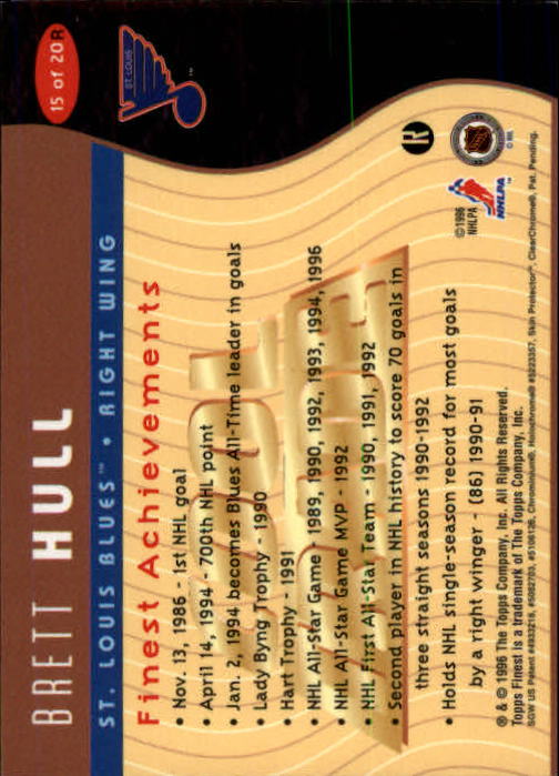 1995-96 NHL Cool Trade #RP15 Brett Hull