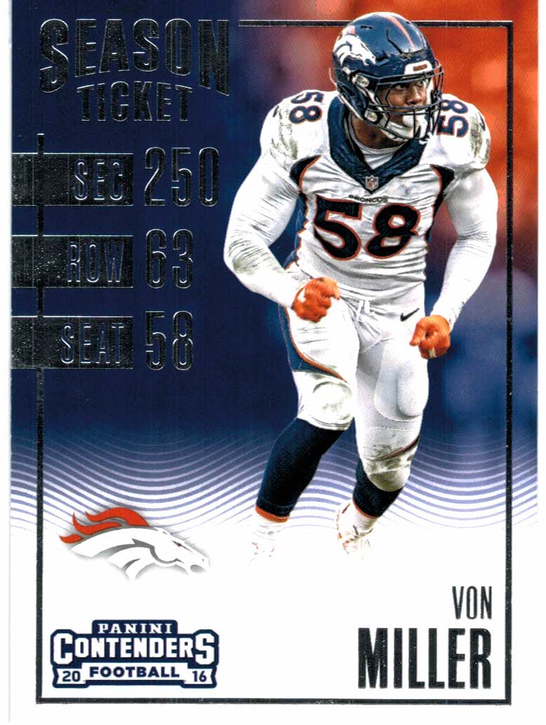 2012 Panini Prestige Von Miller #55 Denver Broncos Football Card