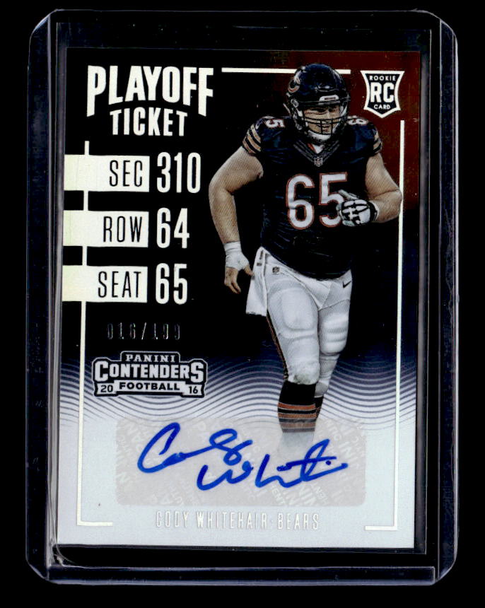 2016 Panini Contenders Playoff Ticket #132 Cody Whitehair AU/199