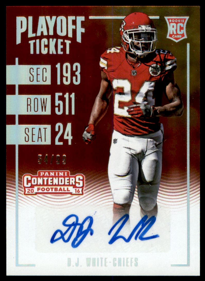 2016 Panini Contenders Playoff Ticket #220 D.J. White AU/99