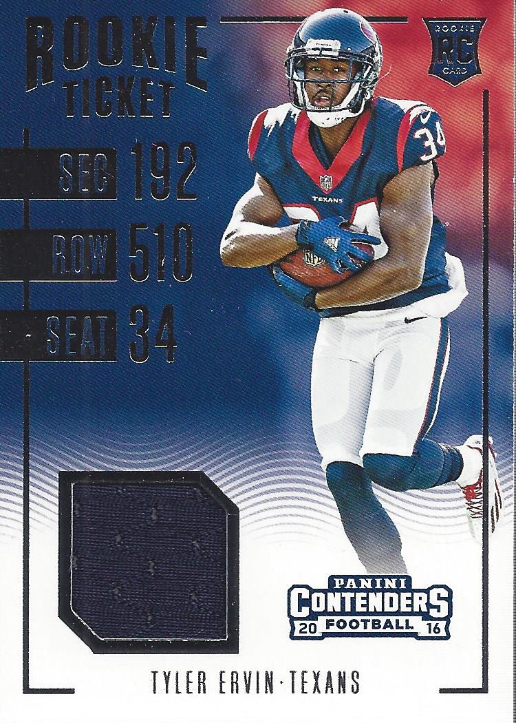 2016 Panini Contenders Rookie Ticket Swatches #14 Tyler Ervin ...