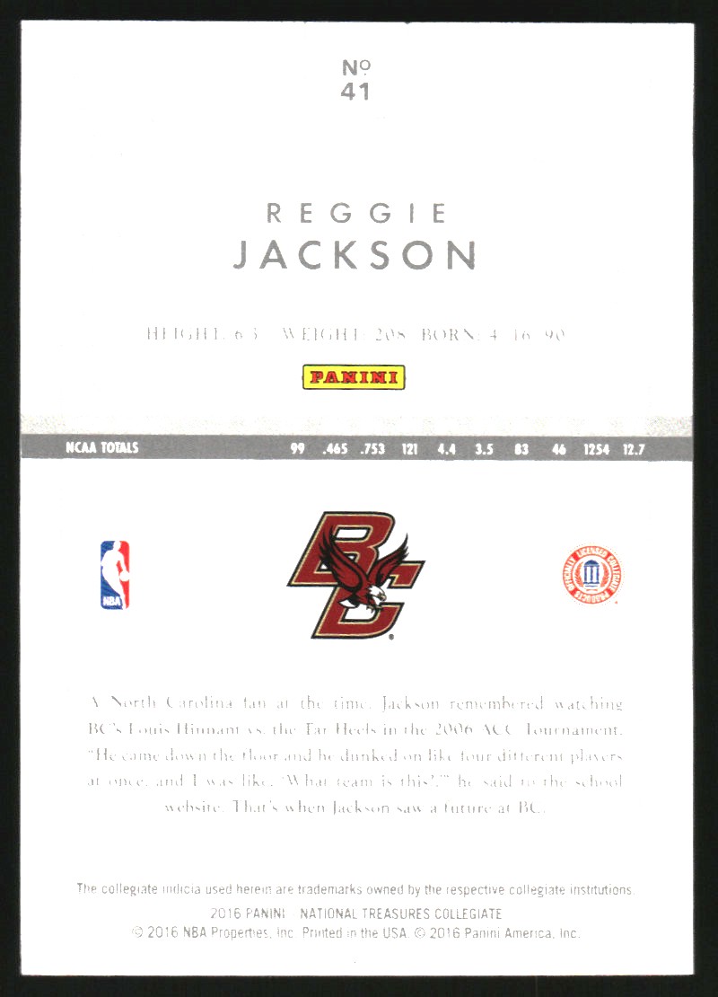 2016 Panini National Treasures Collegiate Silver #41 Reggie Jackson