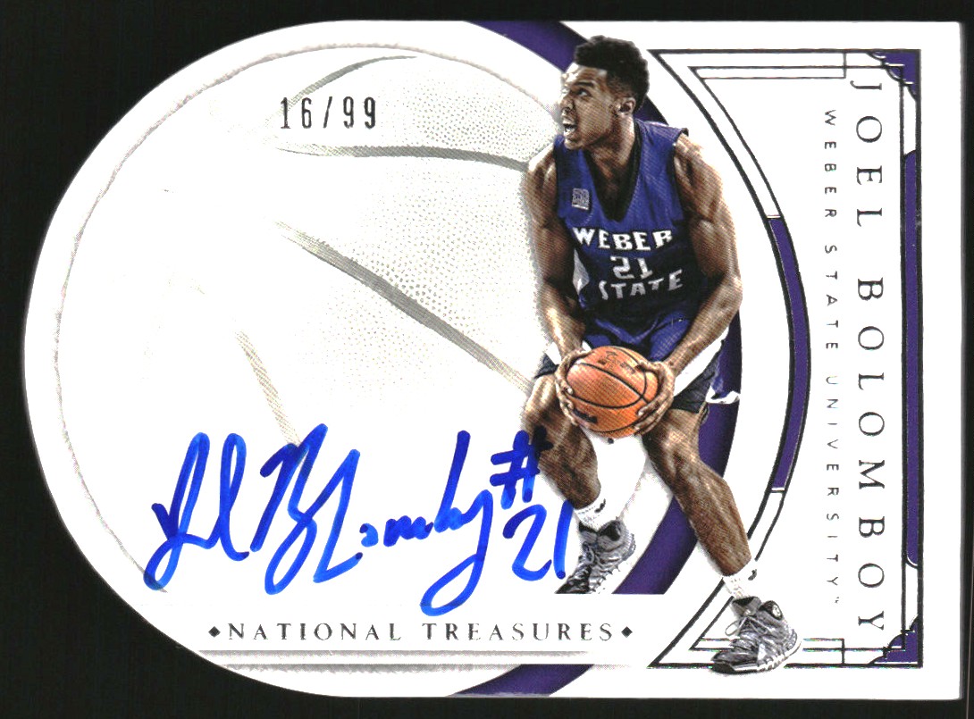 2016 Panini National Treasures Collegiate Die Cut Signatures #27 Joel Bolomboy
