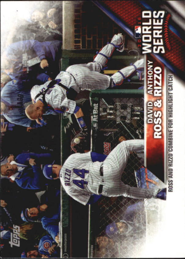 ANTHONY RIZZO & DAVID ROSS 2016 TOPPS WORLD SERIES CARDS