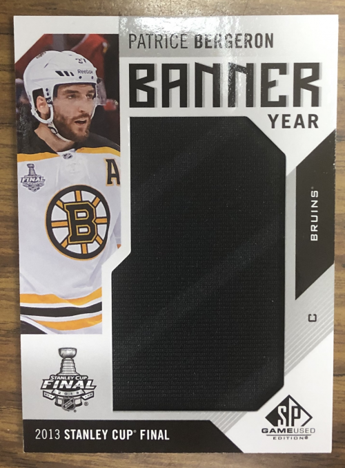 2016-17 SP Game Used Banner Year Stanley Cup Finals #BSCPB Patrice Bergeron