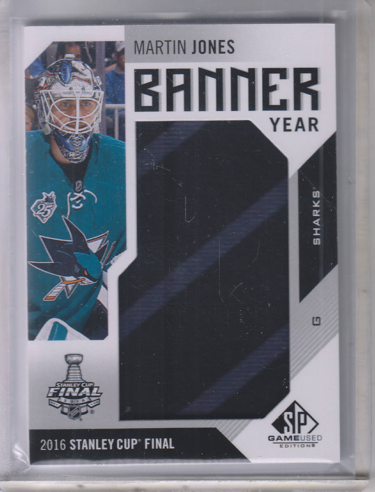 2016-17 SP Game Used Banner Year Stanley Cup Finals #BSCMJ Martin Jones