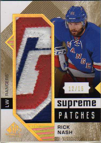 2016-17 SP Game Used Supreme Patches #PARN Rick Nash