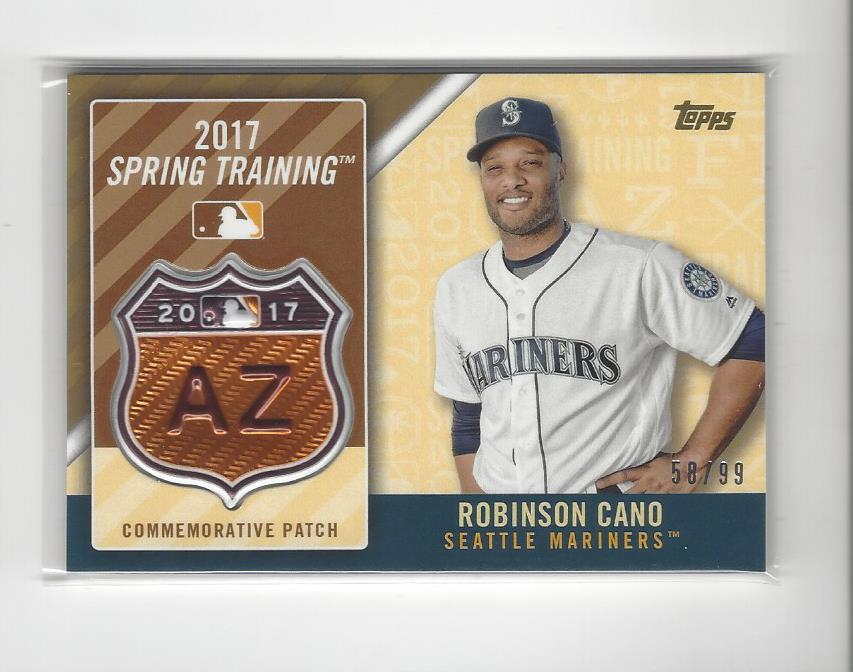 2017 Topps Spring Training Logo Patch Gold #MLBSTRC Robinson Cano