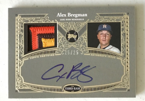 2017 Topps Reverence Patch Autographs #TAPABR Alex Bregman