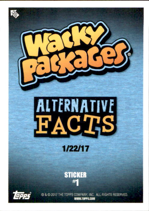2017 Topps Wacky Packages Alternative Facts #1 Alternative Tally Counter/354* back image