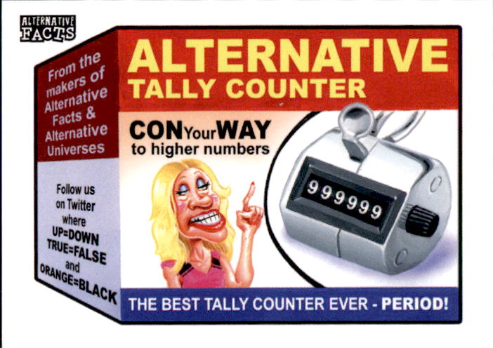 2017 Topps Wacky Packages Alternative Facts #1 Alternative Tally Counter/354*
