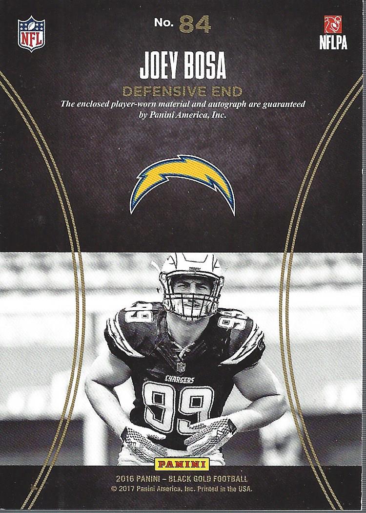 2016 Panini Black Gold #84 Joey Bosa JSY AU RC - /225 - NM-MT