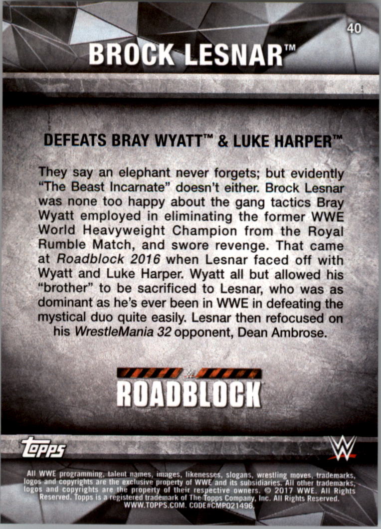 2017 Topps WWE Road to Wrestlemania Bronze parallel you pick - Picture 15 of 37
