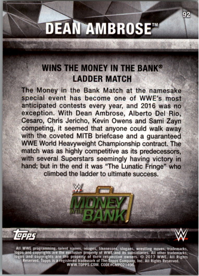 2017 Topps WWE Road to Wrestlemania Bronze parallel you pick - Picture 35 of 37