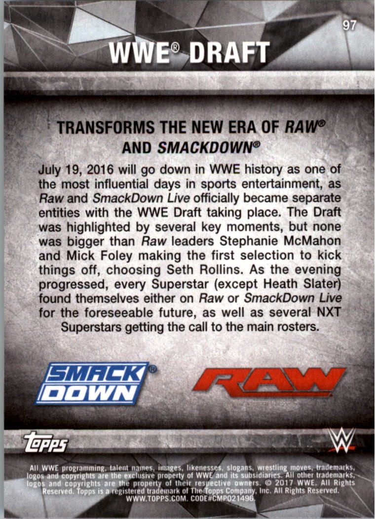 2017 Topps WWE Road to Wrestlemania Bronze parallel you pick - Picture 37 of 37