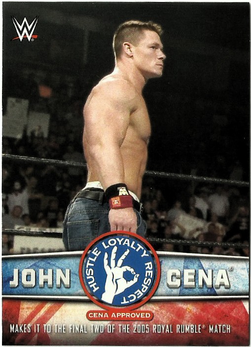 2017 Topps WWE John Cena Tribute #6 Makes it to the Final Two of the 2005 Royal Rumble Match