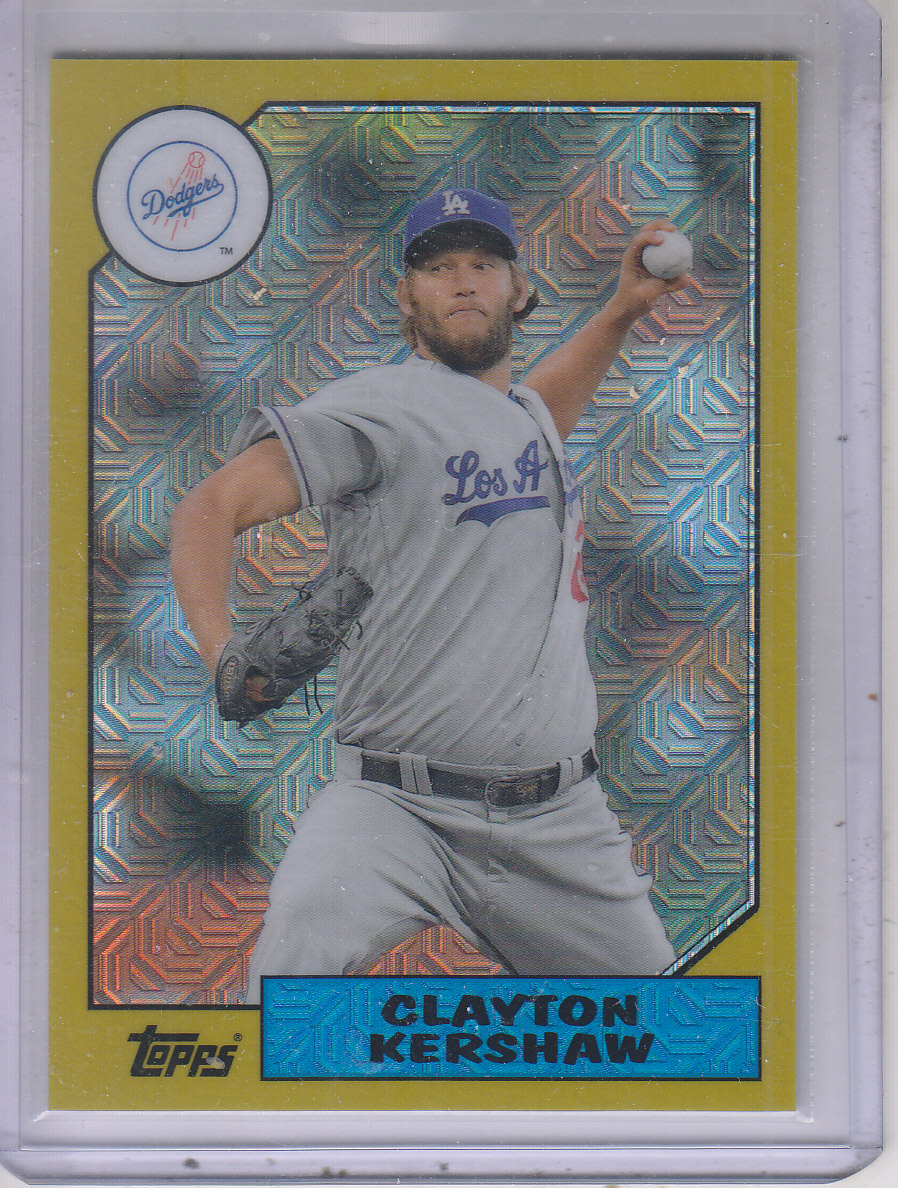 2017 Topps '87 Topps Silver Pack Chrome Gold #87CK Clayton Kershaw