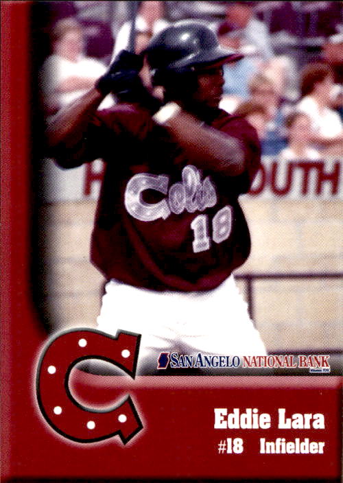 2002 San Angelo Colts Team Issue #9 Eddie Lara Bani Dominican Republic DR Card | eBay