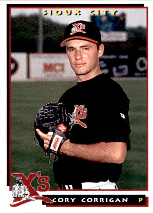 1996 Sioux City Explorers 12 Cory Corrigan Athens Ohio OH Baseball