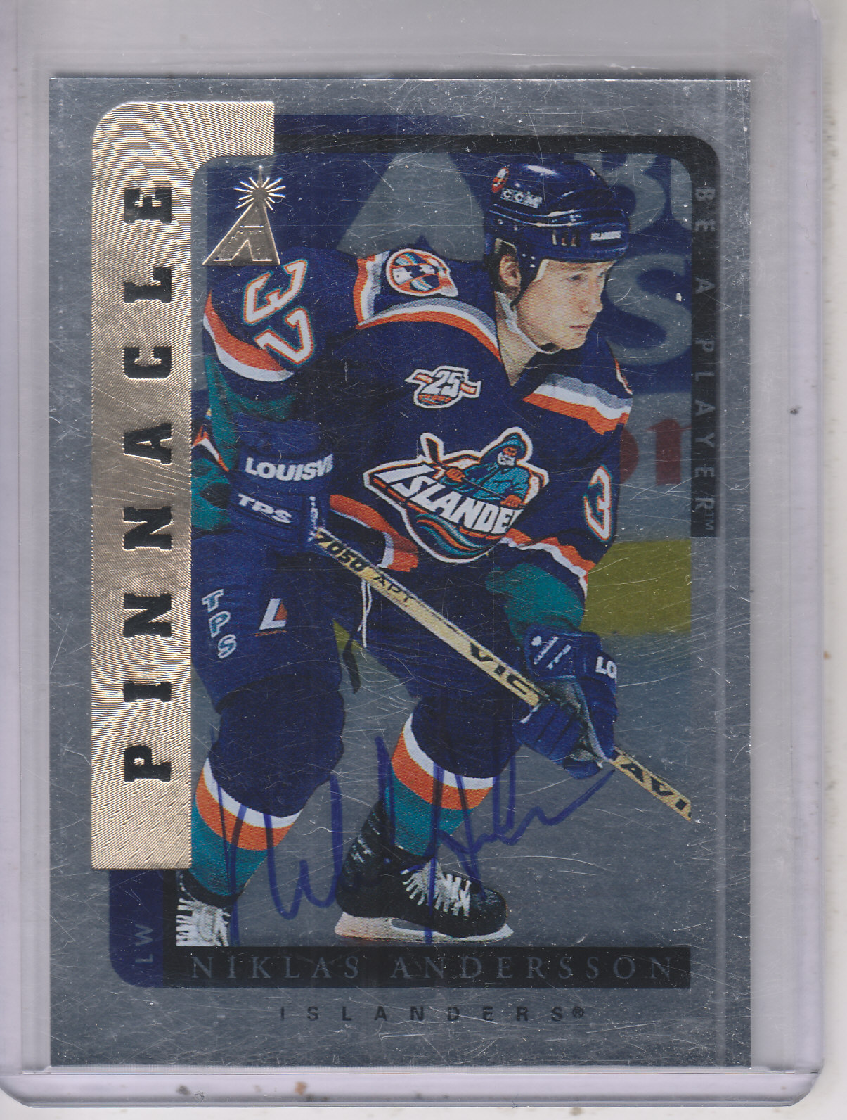 1996-97 Be A Player Autographs Silver #98 Niklas Andersson