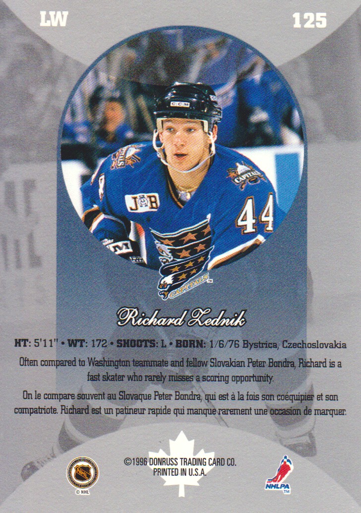 1996-97 Donruss Canadian Ice #125 Richard Zednik RC back image