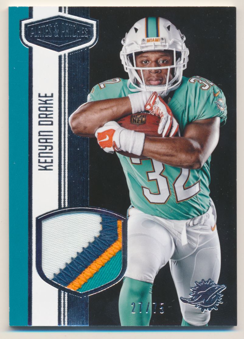 2016 Panini Plates and Patches Rookie Patches #25 Kenyan Drake