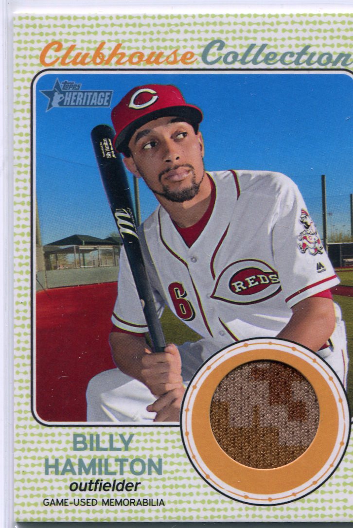 2017 Topps Heritage Clubhouse Collection Relics #CCRBH Billy Hamilton