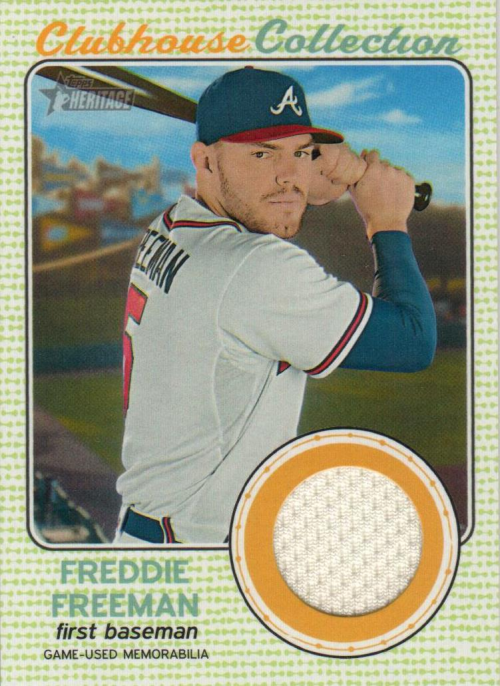 2017 Topps Heritage Clubhouse Collection Relics #CCRFF Freddie Freeman