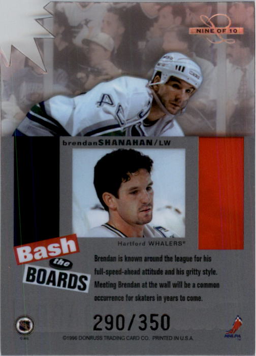1996-97 Leaf Limited Bash The Boards Limited Edition #9 Brendan Shanahan back image