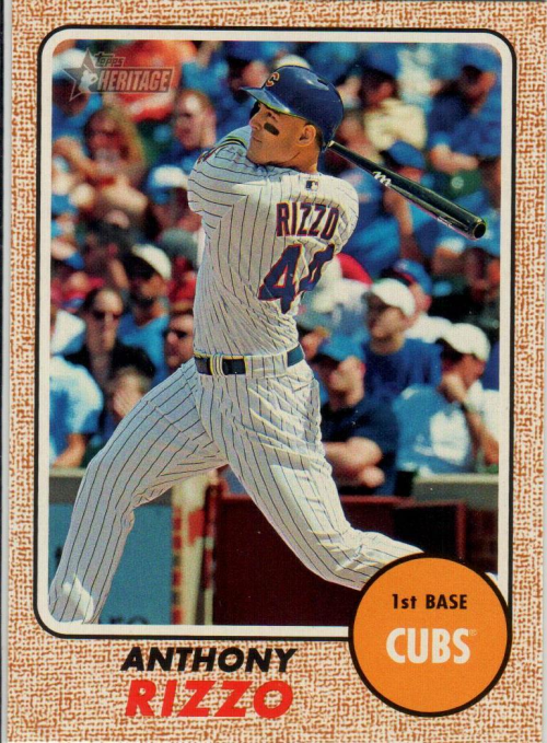 2017 Topps Heritage #410B Anthony Rizzo Action SP