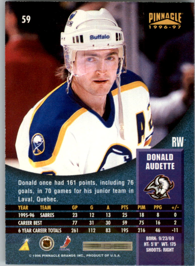 1996 97 Pinnacle Foil Hockey Card Pick EBay