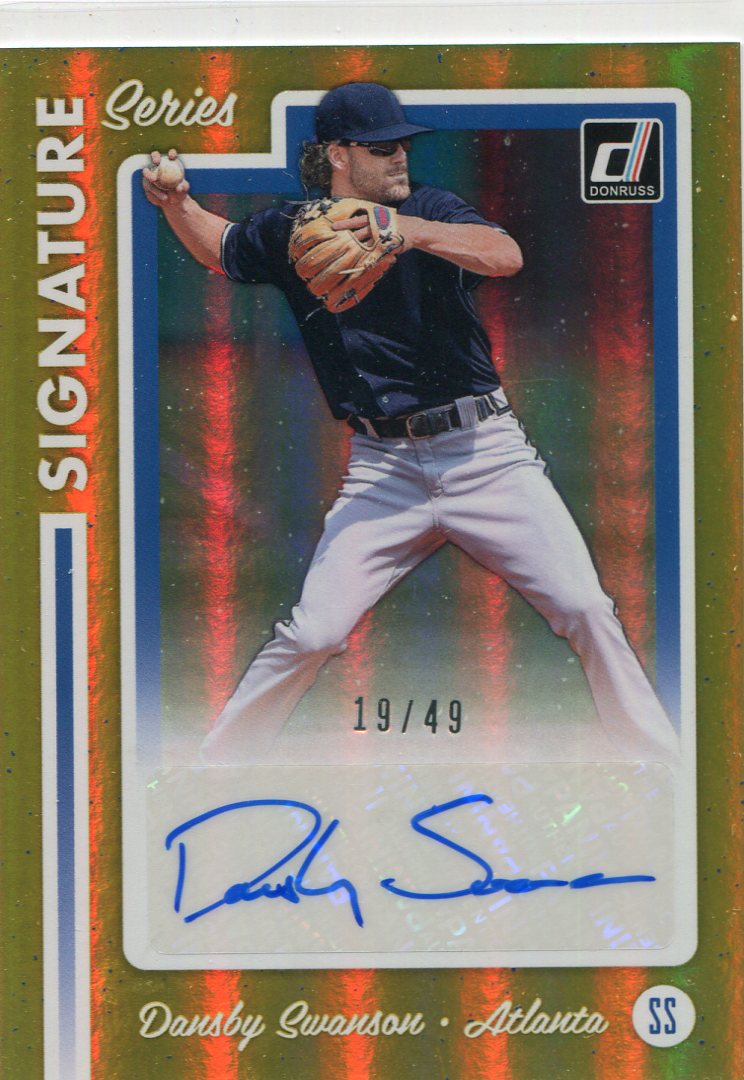 2017 Donruss Signature Series Gold #SSDS Dansby Swanson/49