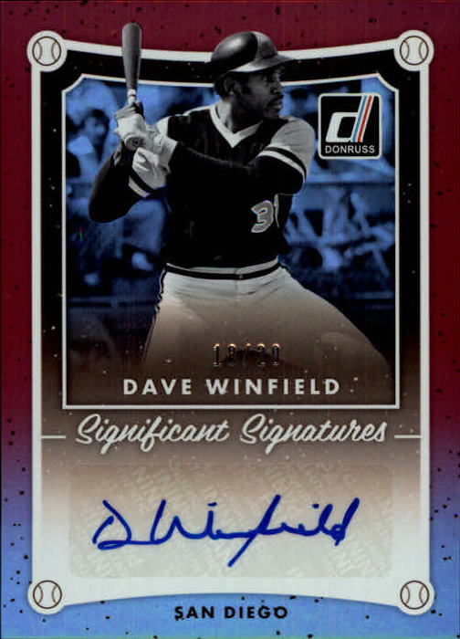 2017 Donruss Significant Signatures Red #SIGDW Dave Winfield/20