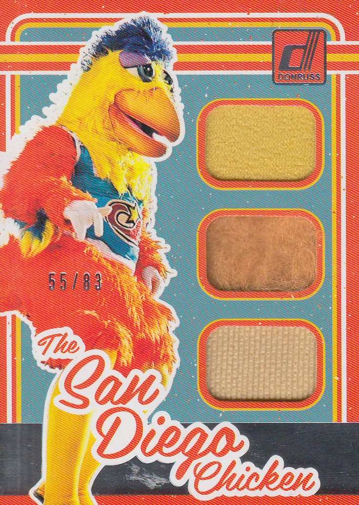 2017 Donruss San Diego Chicken Triple Material #1 Ted Giannoulas/83