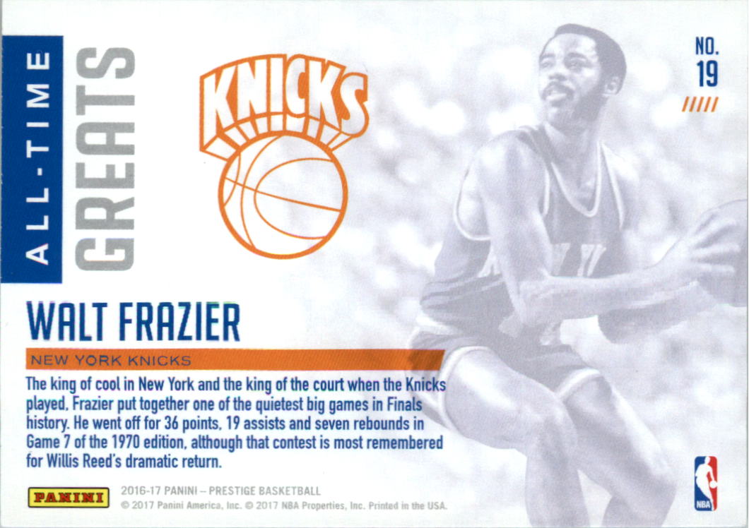 2016-17 Prestige All-Time Greats #19 Walt Frazier back image