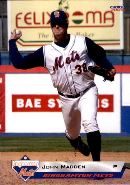 2009 Binghamton Mets Choice #13 John Madden Harmony Florida FL Baseball ...