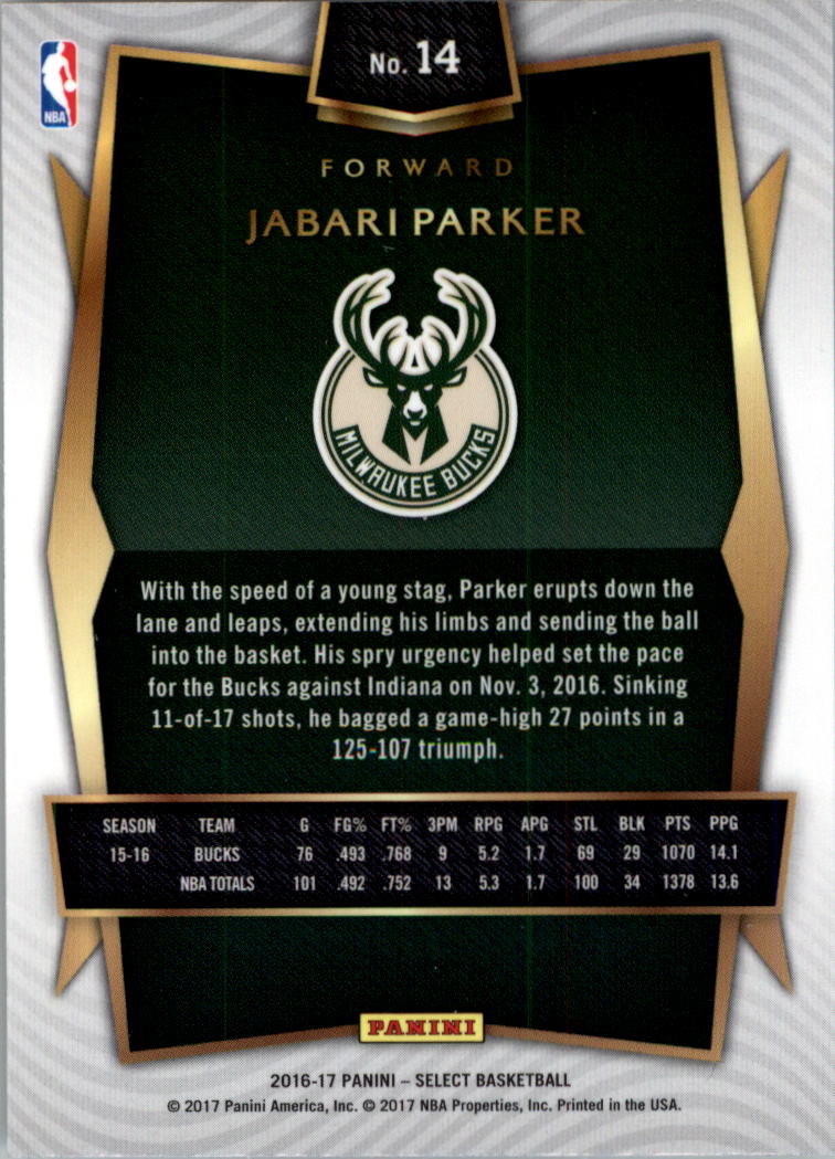 2016-17 Select Basketball Card Pick (Base) - Picture 25 of 333
