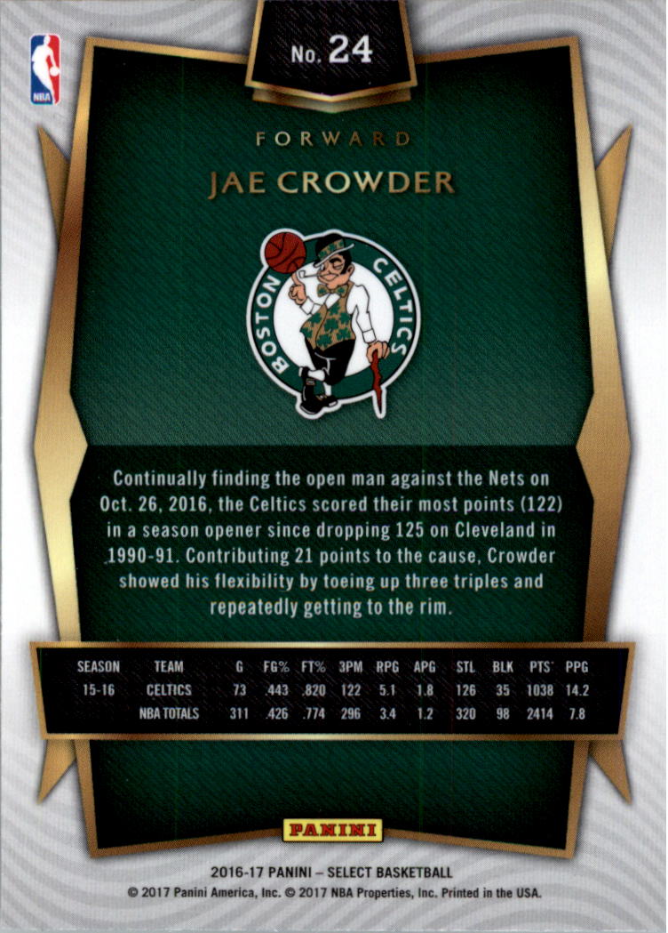 2016-17 Select Basketball Card Pick (Base) - Picture 43 of 333