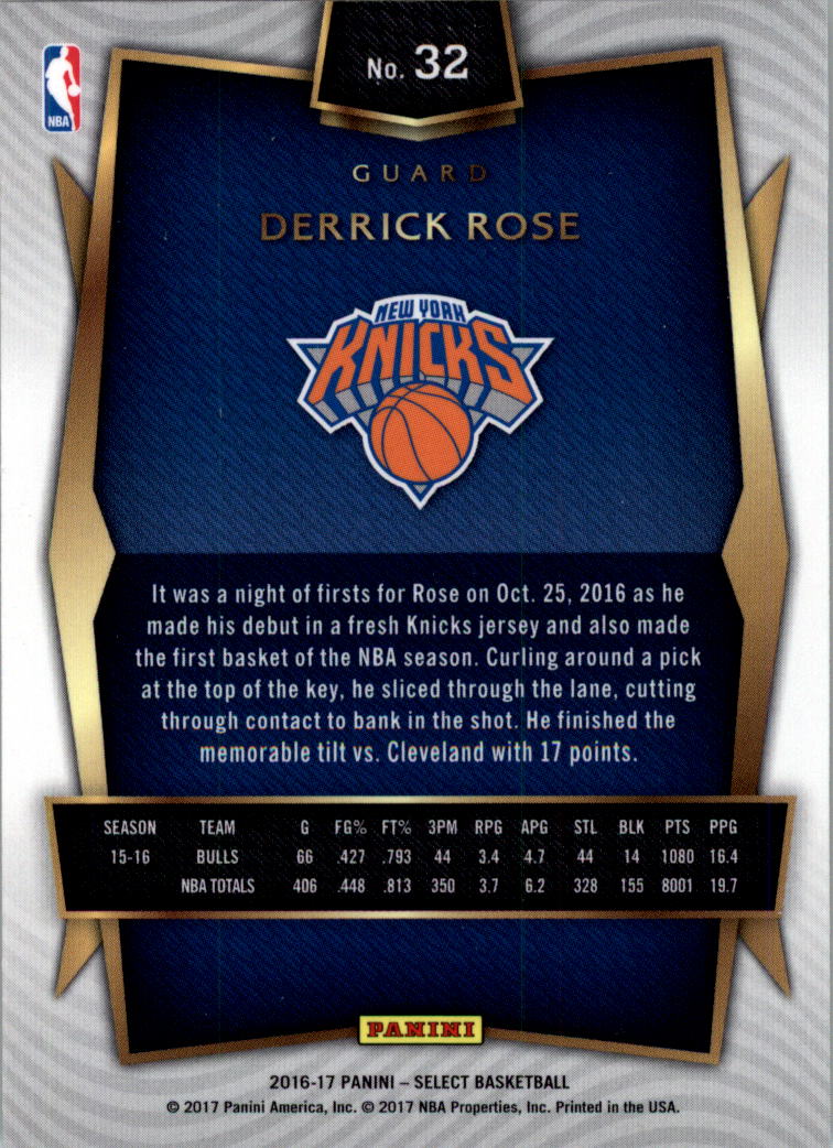2016-17 Select Basketball Card Pick (Base) - Picture 59 of 333