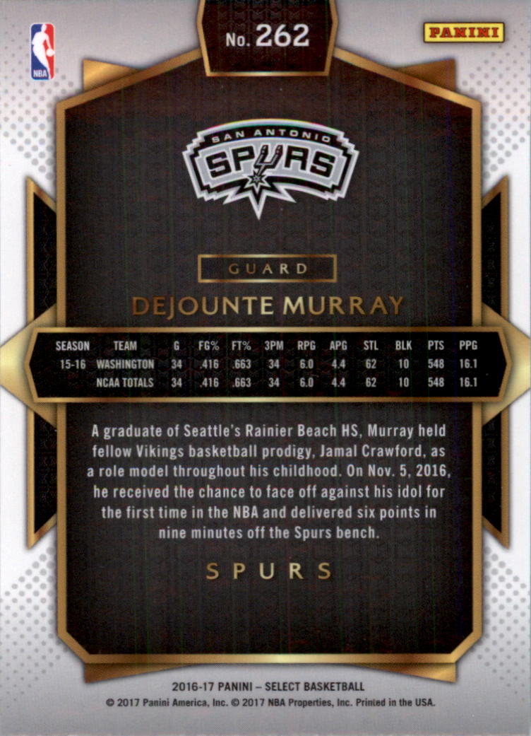 2016-17 Select Basketball Card Pick (Base) - Picture 329 of 333