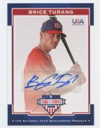 2017 USA Baseball Stars and Stripes 17U Signatures #38 Brice Turang/499