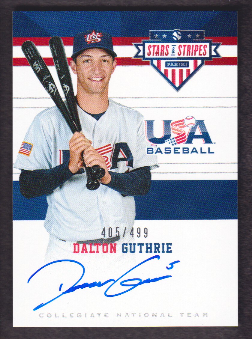 2017 USA Baseball Stars and Stripes College Signatures #8 Dalton Guthrie