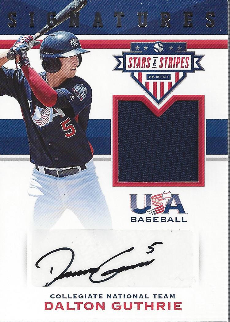 2017 USA Baseball Stars and Stripes Material Signatures #8 Dalton Guthrie/199