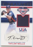 2017 USA Baseball Stars and Stripes Material Signatures #21 Taylor Walls/199
