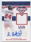 2017 USA Baseball Stars and Stripes Material Signatures #74 Blake Rutherford/99