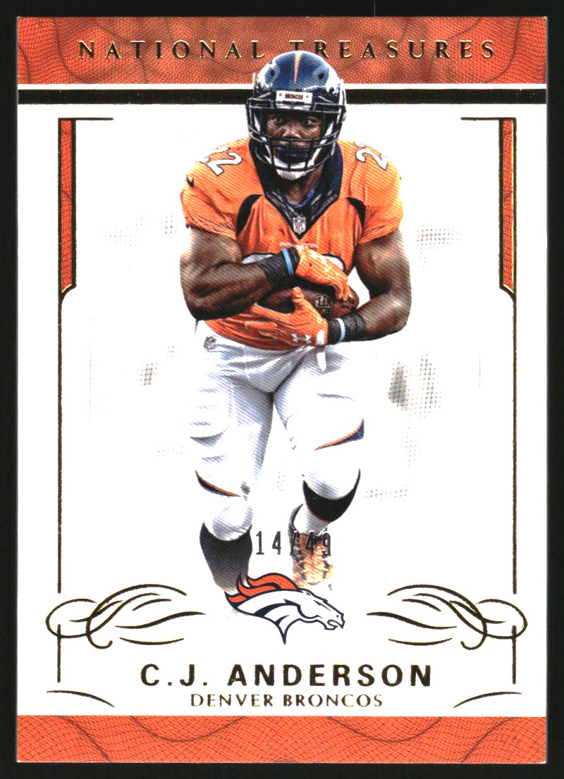 2016 Panini National Treasures Gold #30 C.J. Anderson