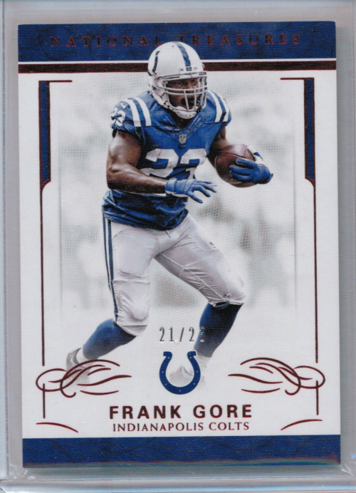 2016 Panini National Treasures Red Jersey Numbers #44 Frank Gore/23