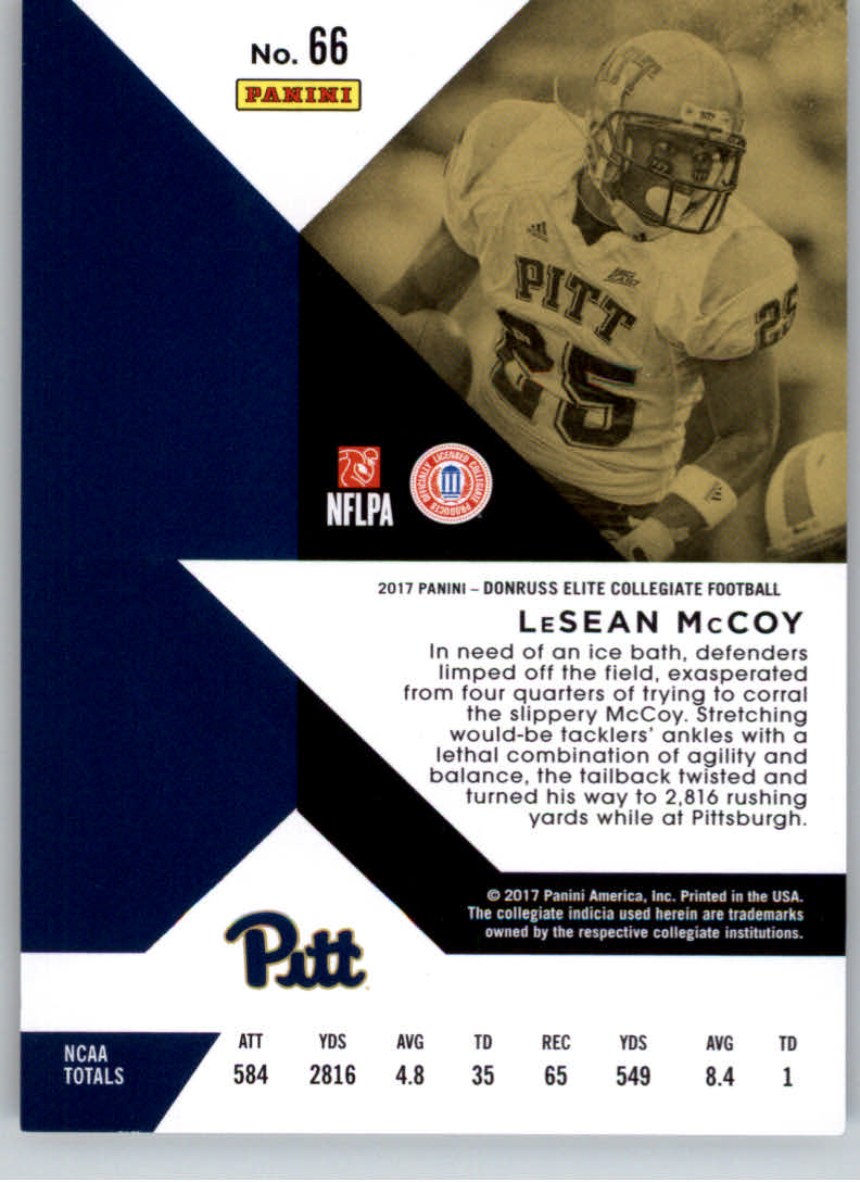 2017 Elite Draft Picks Aspirations Red #66 LeSean McCoy back image
