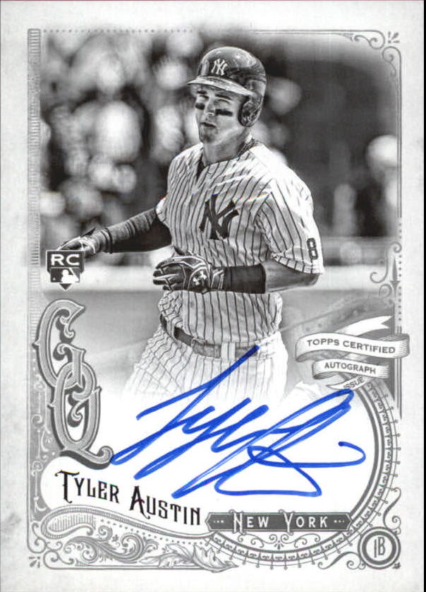 2017 Topps Gypsy Queen Autographs Black and White #GQATA Tyler Austin